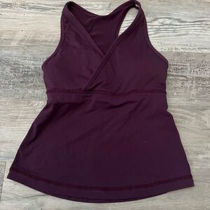 Vintage Lululemon Deep Breath Tank Burgundy Purple Size 6